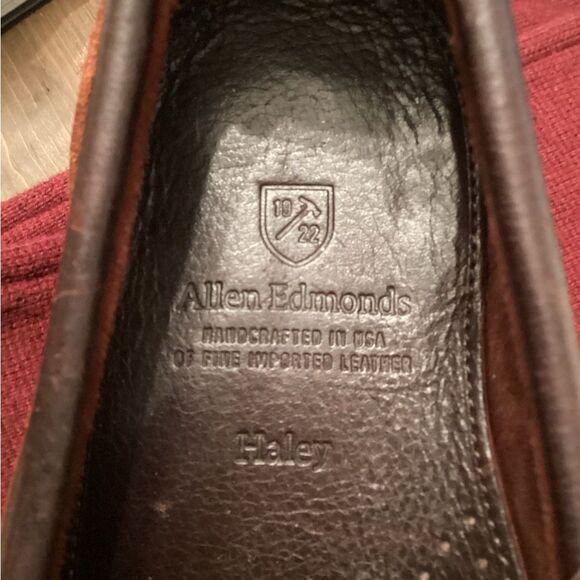 ALLEN EDMUNDS SIZE 8D DARK BROWN CASUAL LEATHER PENNY LOAFERS main image 9